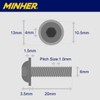 (30 pcs) M6 x 20mm Hex Socket Screws with Flange