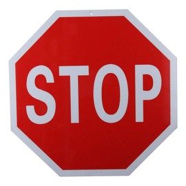 Stop Sign Octagon Durable 12" x 12"/30 x 30cm Outdoor Road Sign Safety Warning Reflective Aluminum Signs Street Traffic