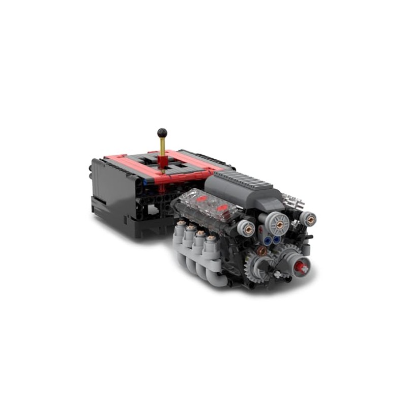 Motor V8 con caja de cambios Tech Engine Model Building