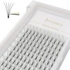 JINYANHUA Premade Eyelash Fans Extension 8-15mm Length 4d/5d/6d/7d/8d 0.07mm Short