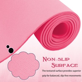 LEIFIDE 10 Pack Yoga Mats Bulk, 68'' x 24'' x 4mm Thick Yoga Mats for Kids and Adult Gym Bundle Latex Free Exercise with Non Slip Texture for Outdoor Pilates or Workout(Pink,Purple)
