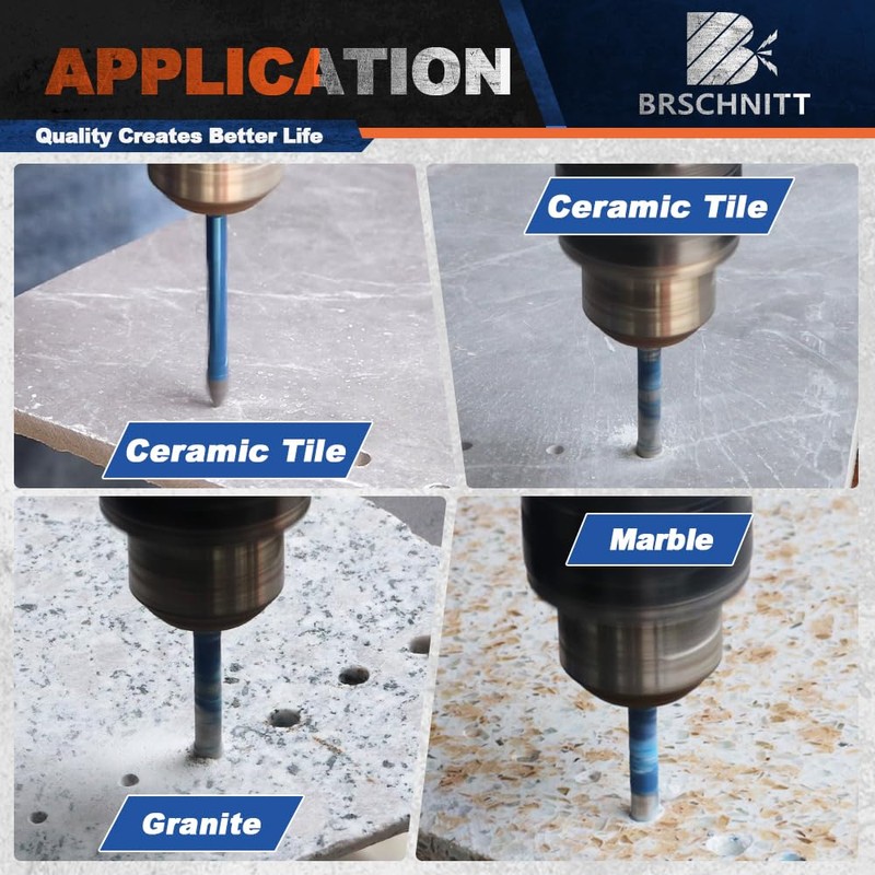 BRSCHNITT Diamond Drill Bit 1/4"*8 - Carbide Tipped Drill bit