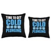 Time To Get Cold Plunging Ice Bath Throw Pillow