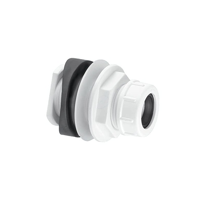 McAlpine BOSSCONN-22MM Mechanical Soil and Rainwater Pipe Boss Connector, White