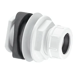 McAlpine BOSSCONN-22MM Mechanical Soil and Rainwater Pipe Boss Connector, White