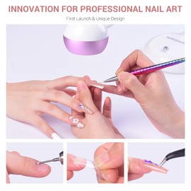 MelodySusie MelodySusie 2 in 1 Gel X Lamp, Pro09M Cordless Gooseneck UV Lamp for Gel x Nails Rechargable LED Nail Lamp Light for Gel Polish,Touch Switch Flash Cure Light for Nail Extension Art Home Salon Manicure