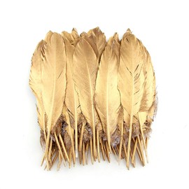 Sowder Natural Goose Feathers Clothing Accessories Pack of 50(Gold)