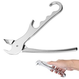 Agarrador de sartén, agarre de sartén de pizza de alta calidad, aleación de aluminio, pinzas de sartén de pizza resistentes, abrazadera de piedra para