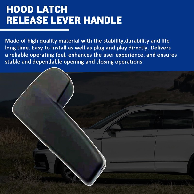 repustor Hood Latch Release Lever Handle Compatible with VW Tiguan