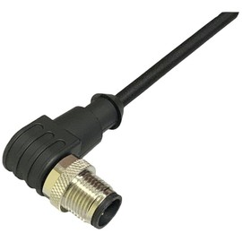 BKL Electronic 2702027 Sensor/Actuator Connection Cable M12 Plug, Angled 2 m Number of Poles: 3 Pack of 1