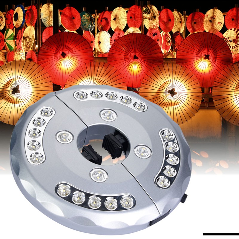 Patio Umbrella Light 24 LED Umbrella Pole Lamp for Patio