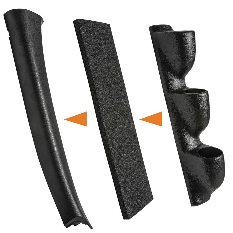 GlowShift Universal Black Triple Pillar Gauge Pod - Fits Any