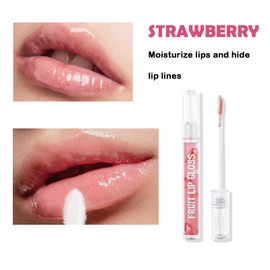 Strawberry Lip Protection Lip Balm Lip Oil, No-Sticky Hydrating Lip Protection Anti-Drying Natural Lip Care, All Day Moisturizing Care Lip Repair Lip Plumper Gloss
