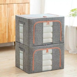 Steel frame bedding organizer living box 22L 66L 100L, 22L / 철제 프레임 이불정리함 리빙박스 22L 66L 100L, 22L