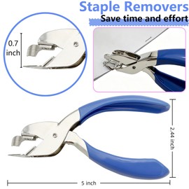 2PCS Staple Remover Staple Puller Remover for Home School Office,Quick and Comfort (Blue)