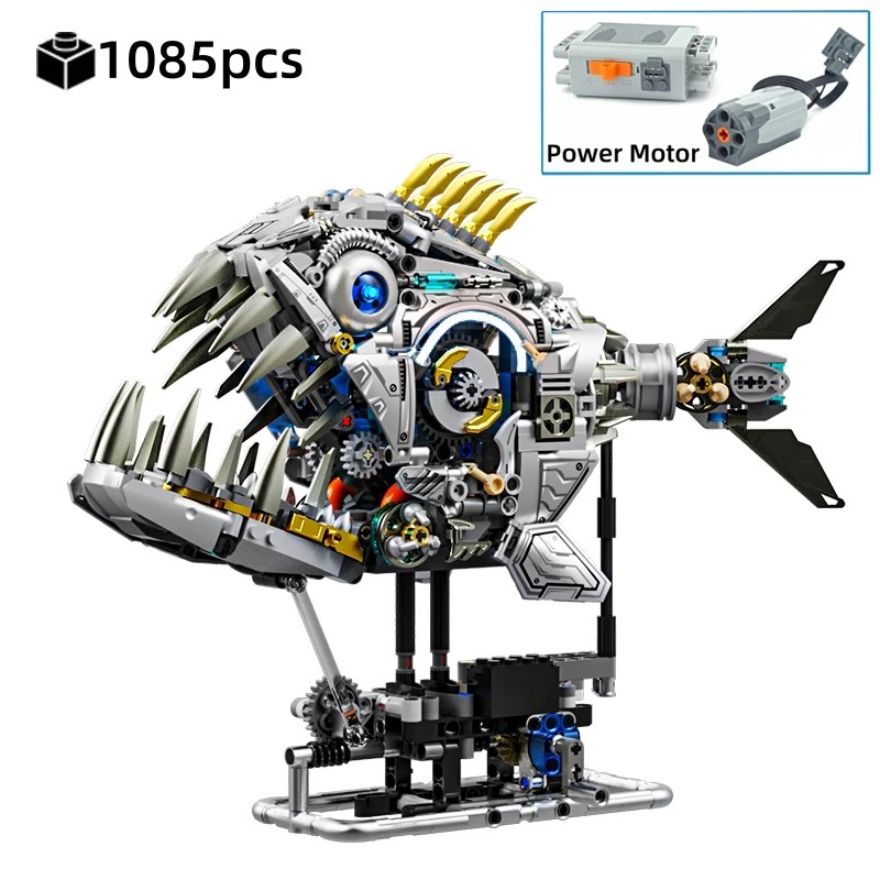 Mechanical Sea Animal Building Blocks for DIY Construction – Motorized