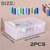 TogtherKings Sewing Thread Box, 2 Pieces Sewing Thread Storage, Embroidery