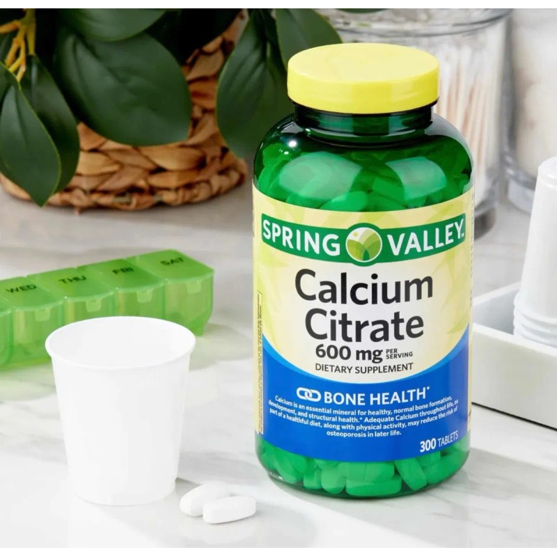 Citrato De Calcio 600mg Huesos Extra Fuertes 300 Tabletas Sabor