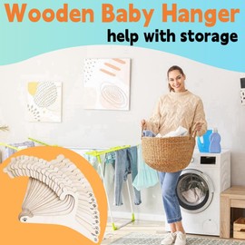 Children's Clothes Hangers, 10 Pieces Clothes Hangers, Baby Clothes Hangers, Non-Slip Children's Hangers, DIY Wooden Hangers for Children, Children's Hangers for Toddlers' Wardrobe