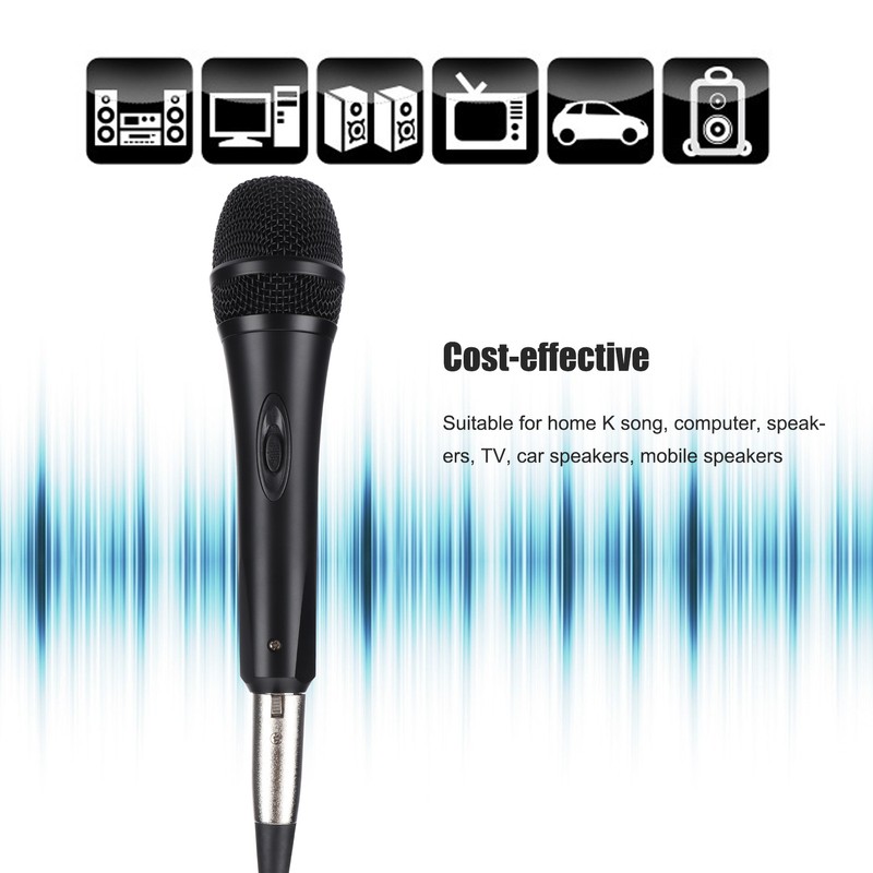 YS‑228 Dynamic Microphone Handheld Wired Metal Microphone for Home Karaoke