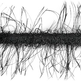 Trims by the Yard Pippa Eyelash Fringe Black | (5 Yard Cut) Trim