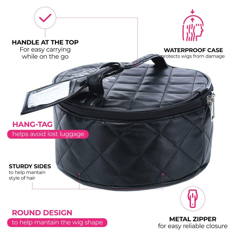 Milano Collection Premium Wig Travel Box or Makeup Case Compact