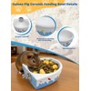 Niwaes Chinchilla Food Bowl Gerbils Cage Feeder Hanging Guinea Pig