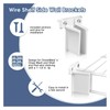 8 Pack Wire Shelf End Brackets,Heavy Duty White Plastic Closet