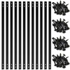Fojely 51 Pack Deck Balusters 32.25"x1" Strip Baluster, Black Metal