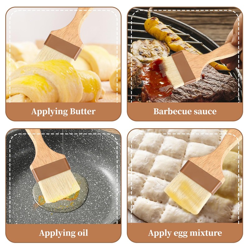 Pastry Brushes, Basting Brush, Wooden Basting Brush, Cooking Brush, Food