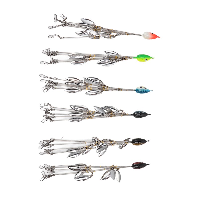 6 Pcs Umbrella Rigs with Sequin Fishing Rigs Lure 5