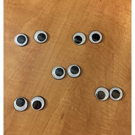 2 Pieces 4" Diameter Magnetic Googly Eye Magnets (Not for Plants) Funny Prank Magnetic Wiggle Eyes