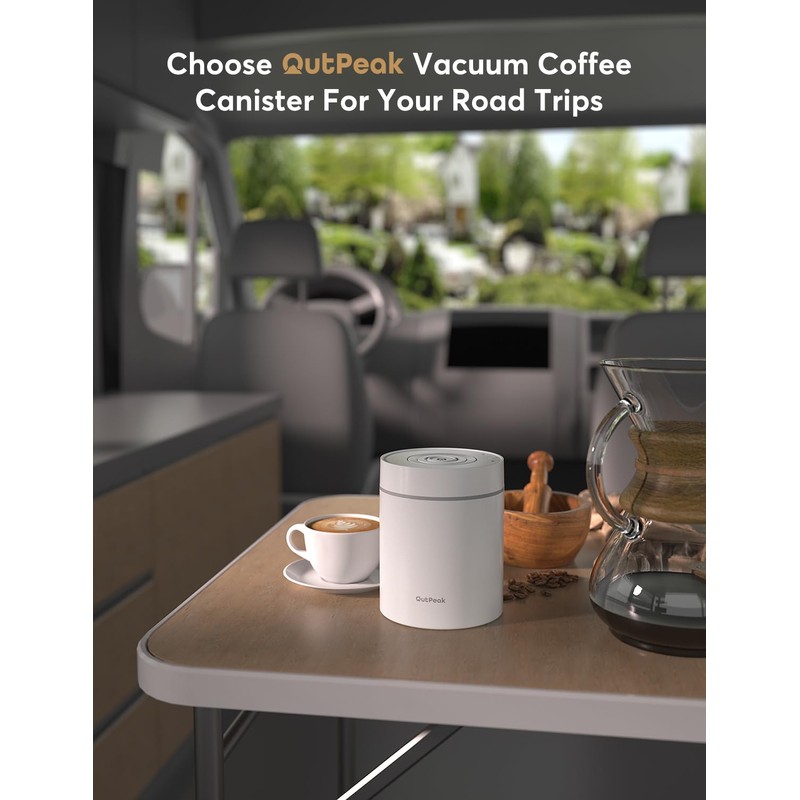 OUTPEAK Neo 2025 Kilo Auto Vacuum Coffee Canister, 1.5L Capacity
