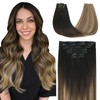 SURNEL Clip-In Remy Real Hair Extensions, 20 Inches / 50