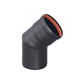 S & M 485541 gomito anticondesación 45 ° M-H smaltato 850 °c-ø 80 mm per Guida di fumi di stufe E camini di Grigio, Nero