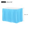 sourcing map 1 Pack Light Blue Plastic Table Skirts, 29