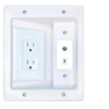 RiteAV Coax USBC Recessed Wall Plate Cable Concealer Management Kit