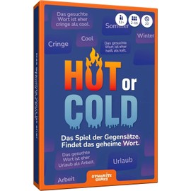 DYNAMITE GAMES Hot or Cold Game of Opposites - Find the Secret Word - The Funny and Tricky Word Game for Adults & Teens - 2-16 Players - From 12 Years