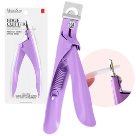 MelodySusie Acrylic Nail Clippers, Professional Nail Clippers Cutters for Acrylic Nails Fake Nail Tips, Adjustable Stainless Nail Trimmer, Manicure Tool for Salon Home Nail Art, Purple