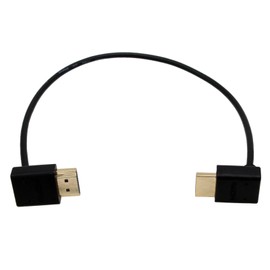 HangTon HDMI 4K 60p UHD Cable for Atomos Shinobi Portkeys BM5 FEELWORLD Blackmagic Video Assist 4K Monitor Sony FX9 Canon EVA-1 Camera Type A HDMI 2.0 L Shape 30 cm