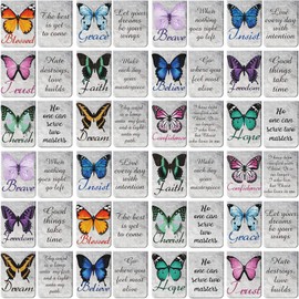 Zonon 24 Pcs Butterfly Magnetic Bookmarks for Women Bible Verses Bookmarks Inspirational Quotes Christian Book Markers Bulk Magnet Bookmark Clips for Teachers Office Supplies