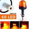 VGETTING 60 LED Rotating Flashing Amber Beacon Light, Flexible Mount