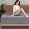 My Home Store Grey Double Fitted Sheet - Cotton Bed