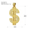 NYUK Gold Chain for Men with Dollar Sign Pendant Necklace