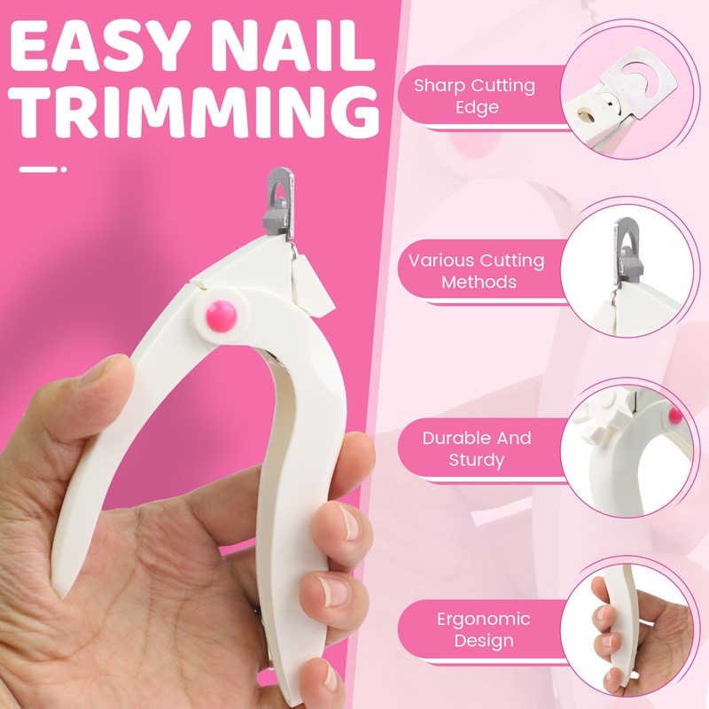 Professional Acrylic Nail Clipper, Stainless Steel Artificial Nail Clippers, Adjustable