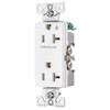 Eaton 6352CHW Half Control Decora Duplex Commercial Specification Grade Receptacle,