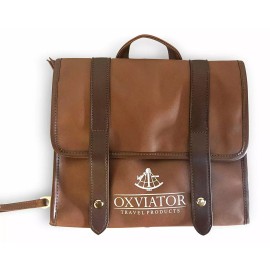 Oxviator Hanging Travel Organizer, Faux Leather, For Toiletries, Shaving, Vintage Styling