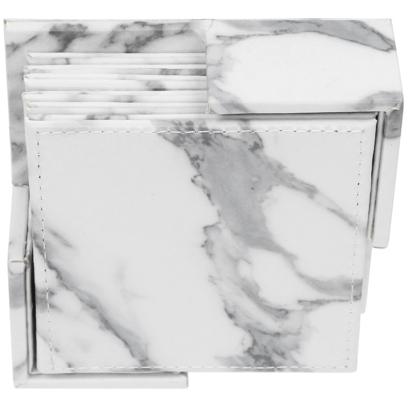 Nordic Style Cup Mat Marble Pattern Coaster Heat Insulated Waterproof