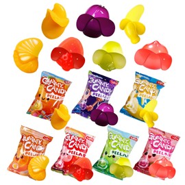 Wellspring Peelable Gummy Candies Individually Wrapped, 7 Friuts in 7 Variety Packs Peelable Fruit-Shaped Gummies Candy, Net 350g/12.35oz Chewy Peeling Candy Gummy Snacks, Real Fruit Juice (≥30%)