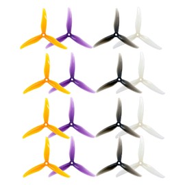 Gemfan 16pcs Better Grip Durable 5236 Hurricane FPV Propeller 5.2” Tri-Blade Freestyle Props Compatible with 2207 2208 2306 Brushless Motor for DJI FPV Racing Drone Quadcopter